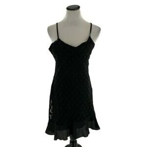 Leola Couture Dress Women's Size Medium Spaghetti Straps Mesh Slip Lace Lined